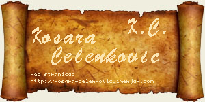 Kosara Čelenković vizit kartica